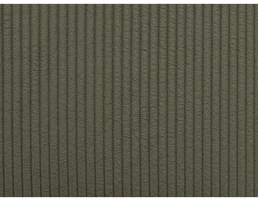 Zielonobrązowa sztruksowa rozkładana sofa 225 cm Augustin – Bobochic Paris