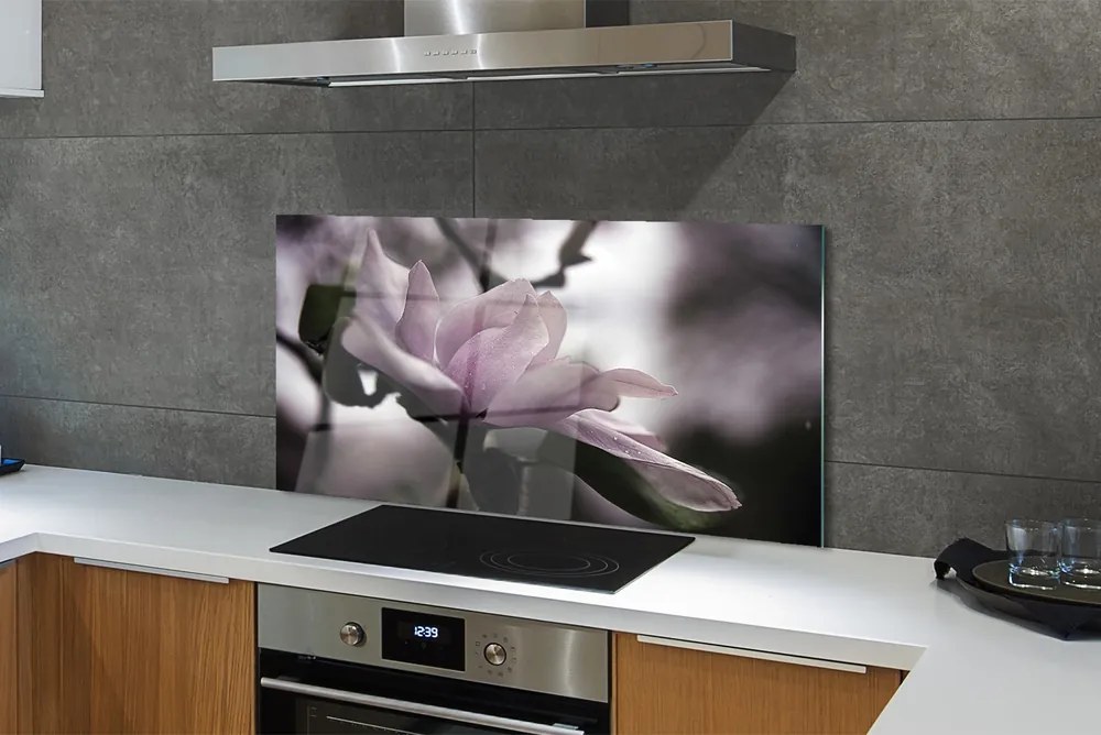 Szklany Panel Kwiat Magnolii