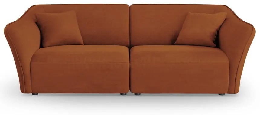 Ceglasta sofa z materiału bouclé 206 cm Tokyo – Cosmopolitan Design