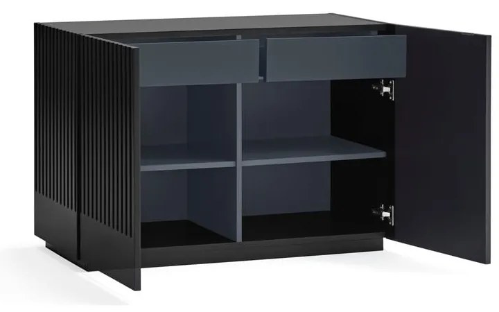 Czarna niska komoda 100x70 cm Doric – Teulat