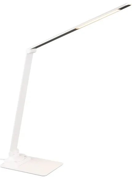 Biała lampa stołowa LED ze ściemniaczem (wys. 72 cm) Travis – Trio