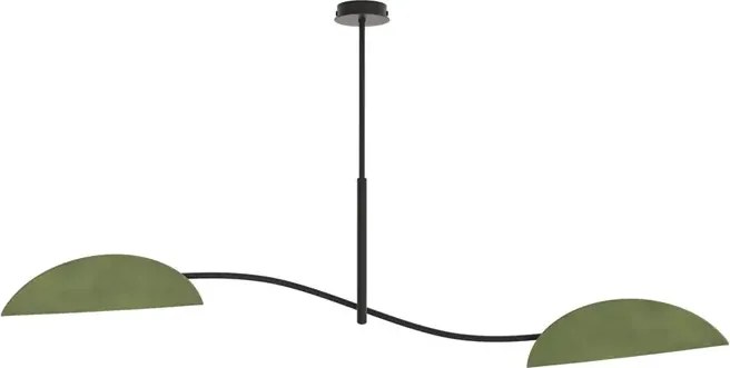 Zielona dwuramienna lampa wisząca B6-S44
