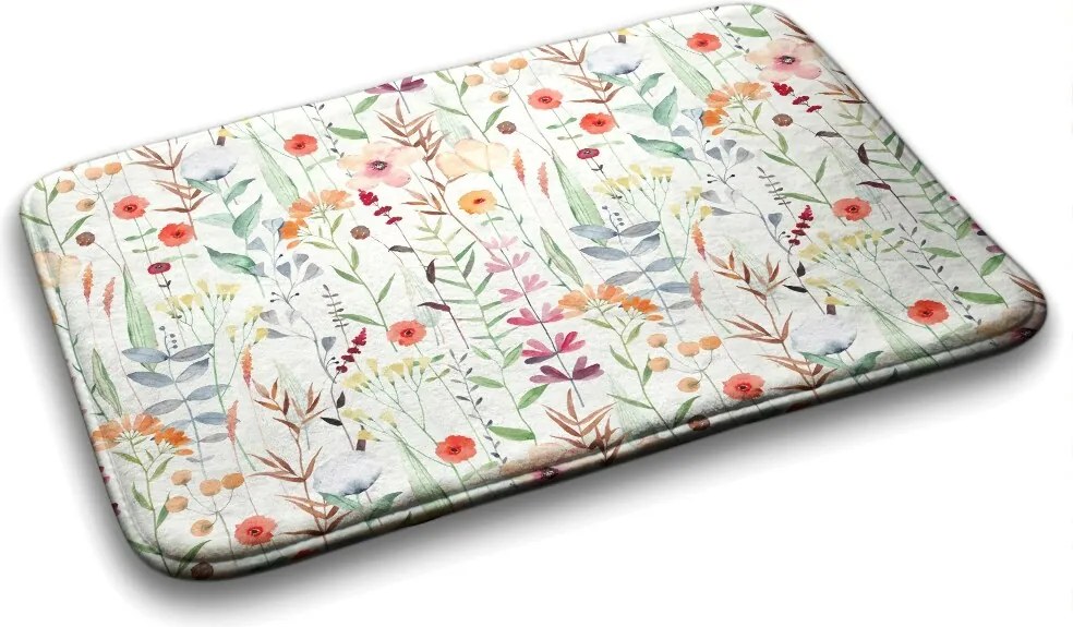 Dywanik łazienkowy Dywanik łazienkowy Rośliny Kwiaty Wzór