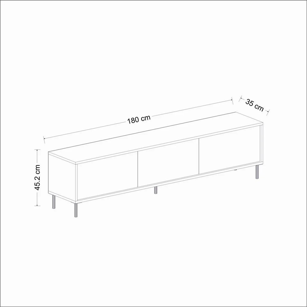 Stolik pod telewizor Imaj White and Gold