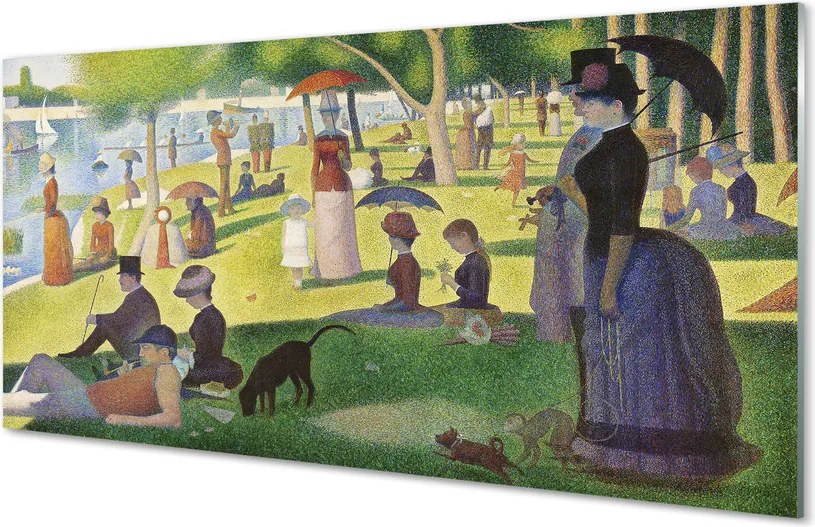 Panel nad Blat Kuchenny Niedzielne Popołudnie - Georges Seurat