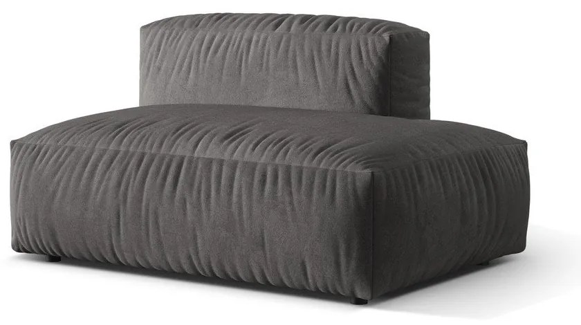 Szary aksamitny moduł sofy (prawostronny) Martina – Micadoni