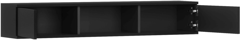 Półka z szafkami LANZZI 120 cm, czarna