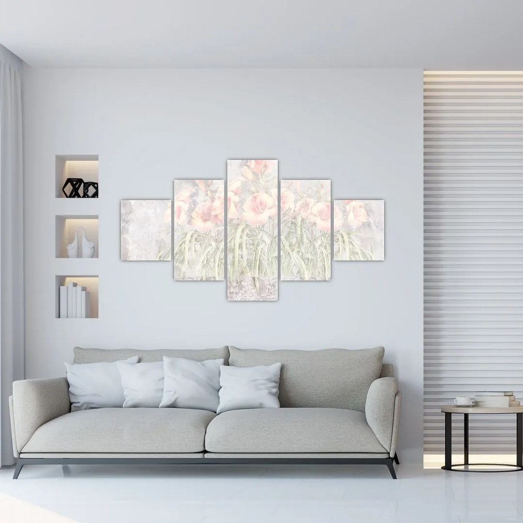 Obraz - Freska lilii (125x70 cm)