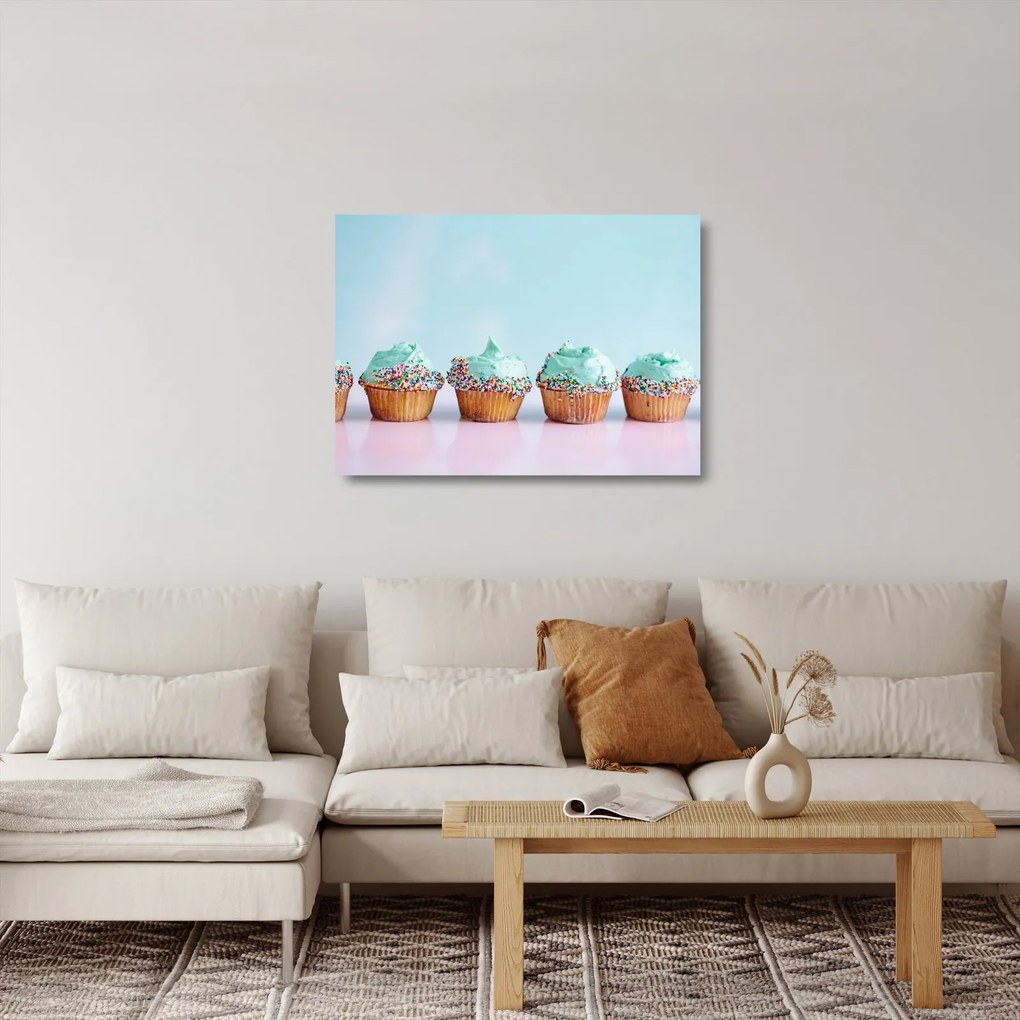 Obraz na szkle cupcakes (70x50 cm)