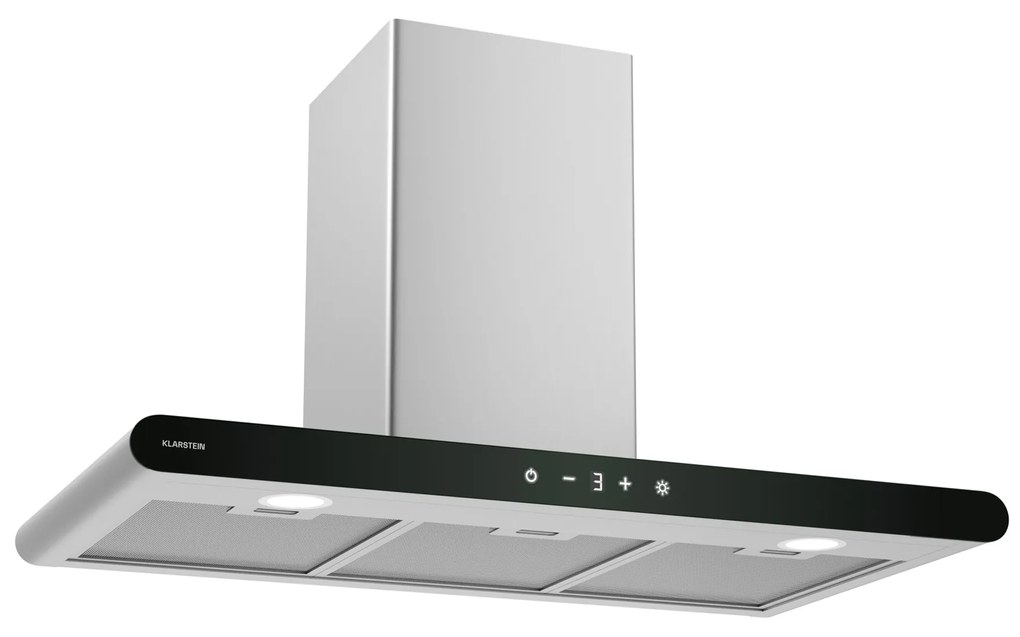 Klarstein CurveVent 533.1m³/h 90cm Okap Kominowy Srebrny