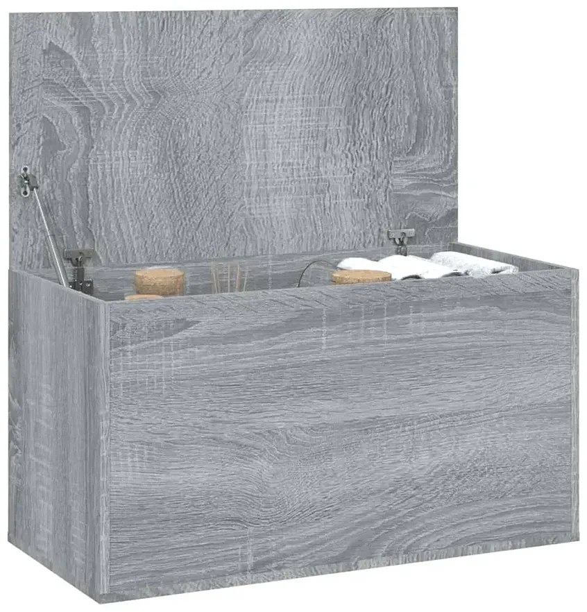 Skrzynia na pościel szary dąb P9-A37