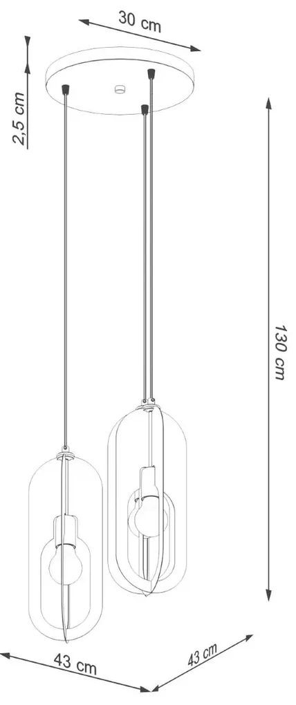 Lampa wisząca NICUS 3P biała SOLLUX  LIGHTING