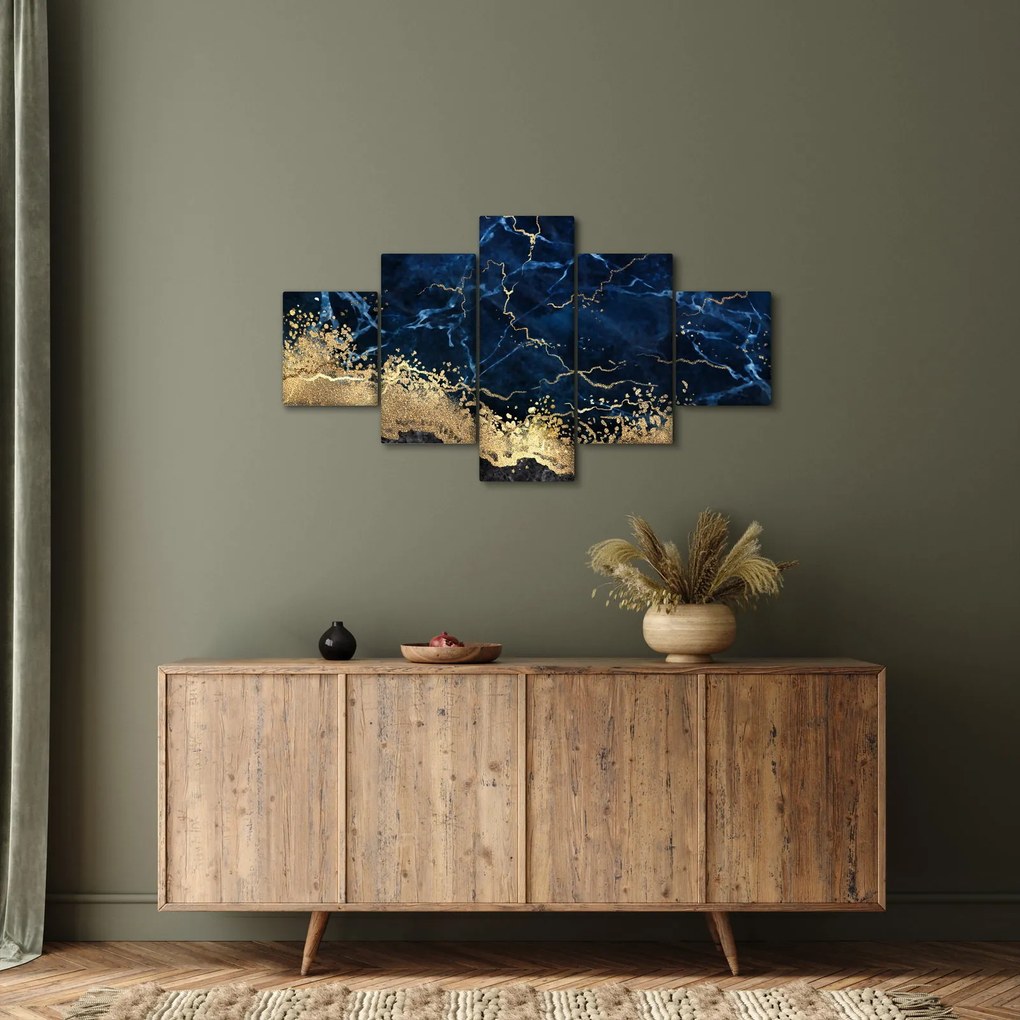 Obraz - Ciemnoniebieski marmur (125x70 cm)