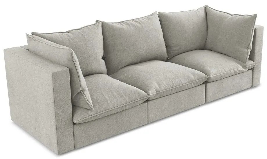 Jasnoszara sofa 255 cm Manao – Makamii