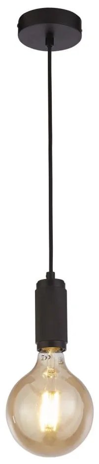 Searchlight 77651BK - Lampa wisząca na lince SUSPENSION 1xE27/60W/230V czarna