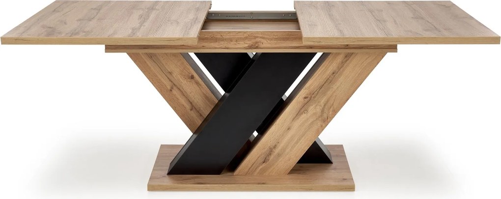 Rozkładany stół na oryginalnej nodze Brandon dąb wotan/czarny