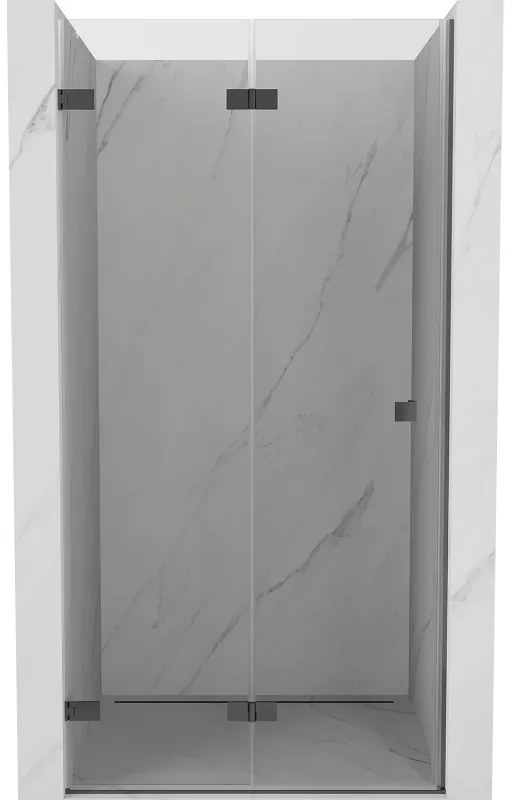 Mexen Lunar-F drzwi prysznicowe składane lewe 85 cm, transparent, gun metal - 836-085-000-95-00-L