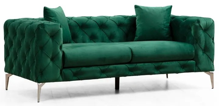 Ciemnozielona aksamitna sofa 197 cm Como – Artie
