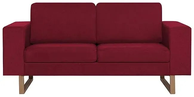 Elegancka dwuosobowa sofa Ladi 2X - czerwone wino