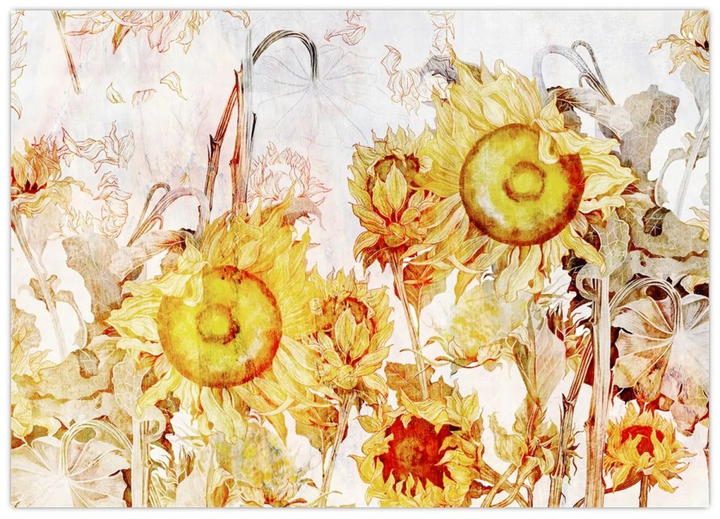 Obraz - Słoneczniki, malarstwo (70x50 cm)