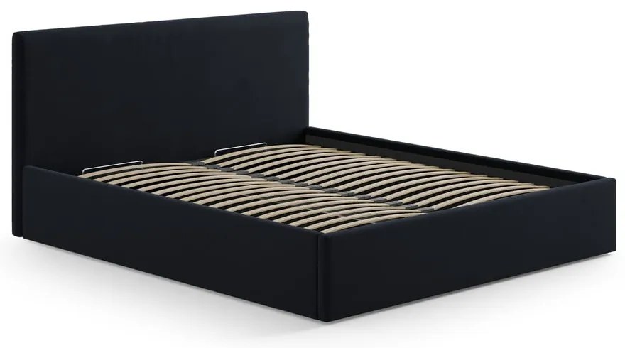 Ciemnoniebieski tapicerowany zagłówek 150,5x100 cm Remo – Micadoni