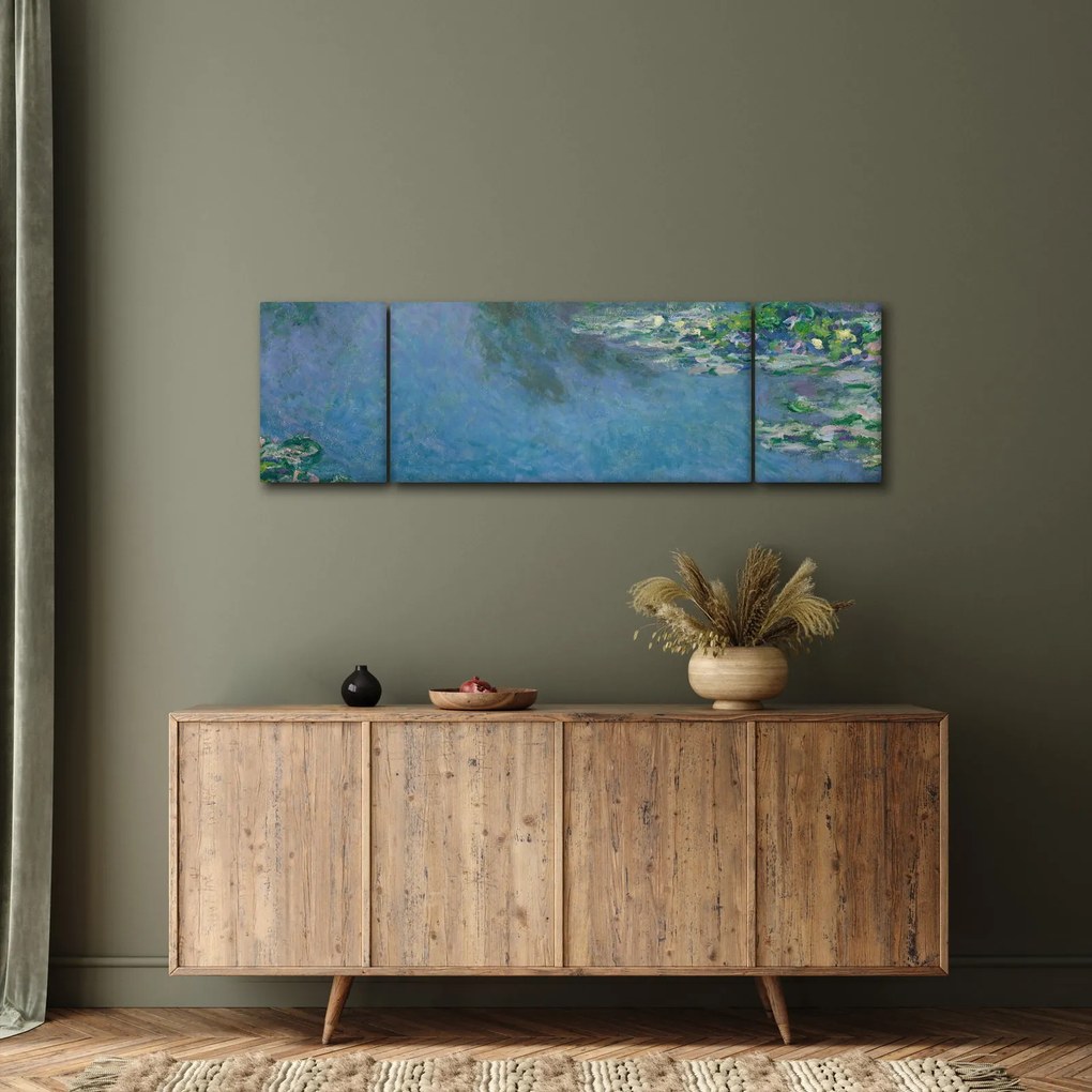 Obraz - Claude Monet, Water Lilies, reprodukcje (170x50 cm)
