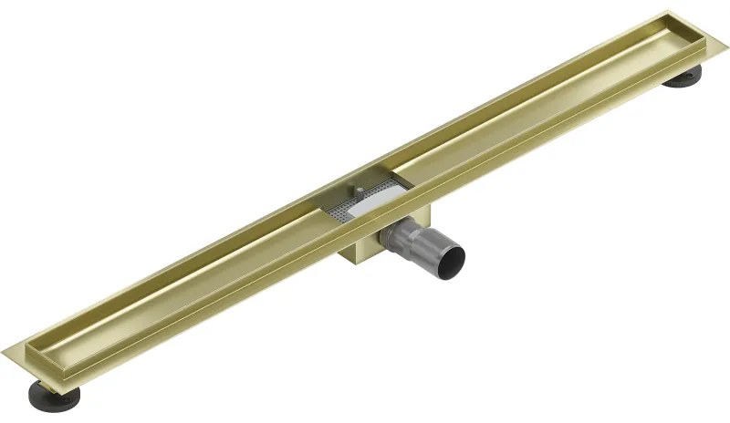 Mexen Flat korpus do odpływu liniowego 100 cm, złoty szczotkowany - 1A15100
