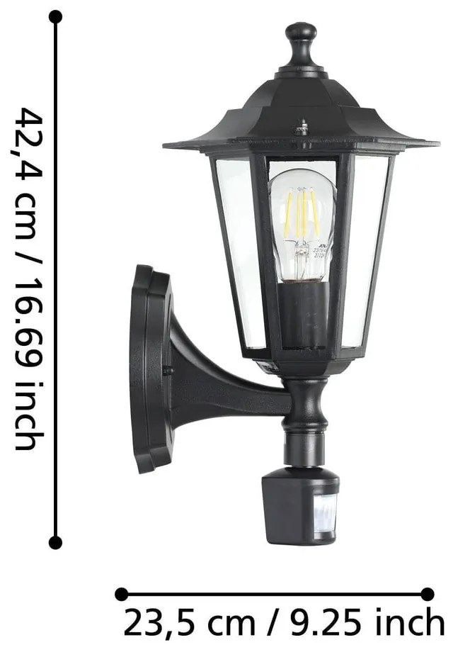 Zewnętrzna lampa ścienna (wysokość 36 cm) LATERNA 4 – EGLO