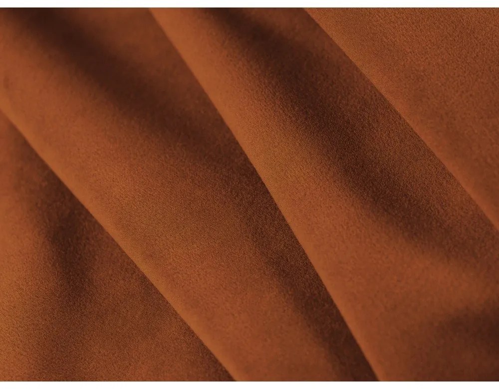 Aksamitny fotel w kolorze terakoty Abby – Micadoni