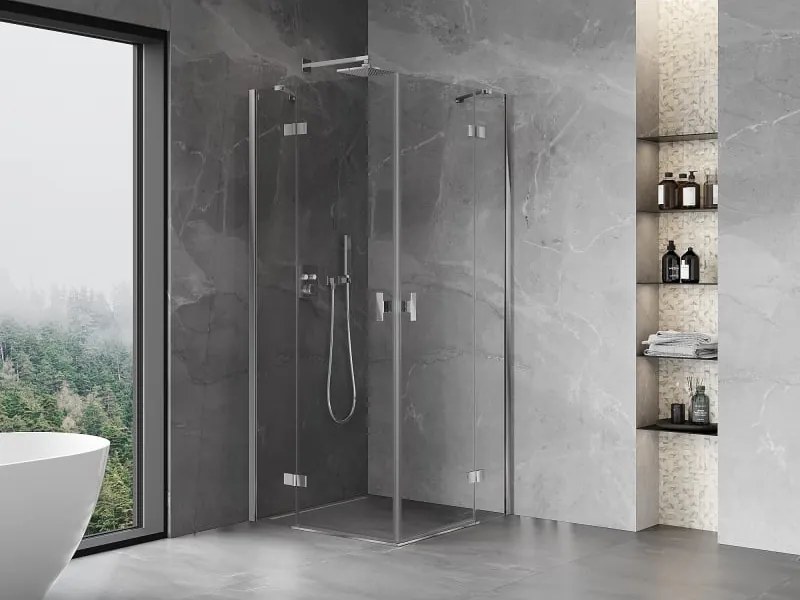 Mexen Mist-H Duo kabina prysznicowa uchylna 70 x 70 cm, transparent, chrom - 8A5-070L-070P-01-00