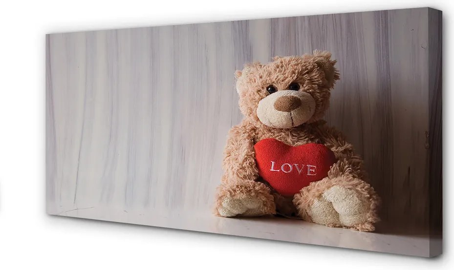 Obraz na płótnie Uroczy Miś z Sercem