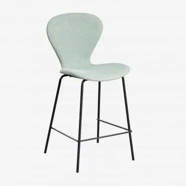 Na Wysokim Stołku. ↑65 Cm & Czarny & Tkaniny Celadón & Tela - Sklum