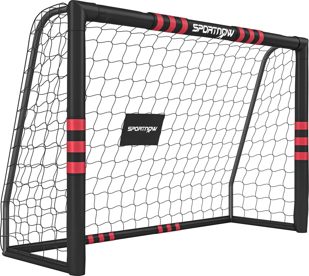 SPORTNOW Bramka do ogrodu 1,8 x 1,2 m dla młodzieży i dorosłych, solidna bramka outdoor z siatką, wyściółką, kotwami ziemnymi | Aosom PL