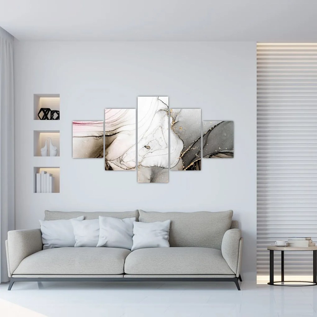 Obraz - Atrament marmurkowy (125x70 cm)
