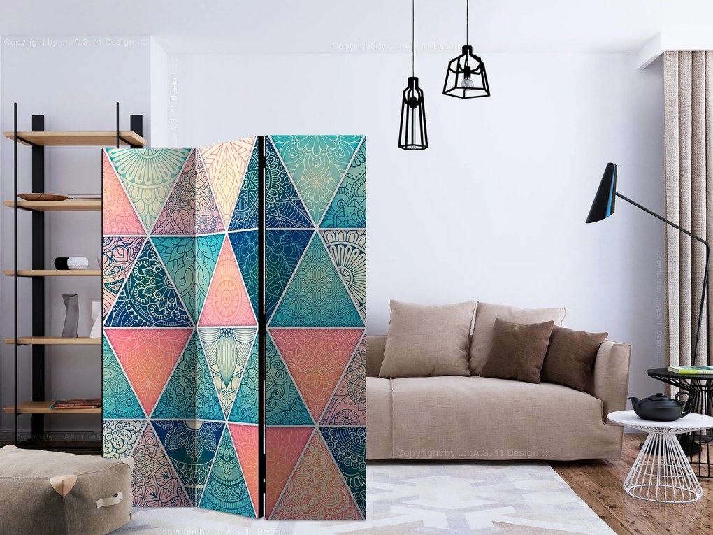 Parawan akustyczny Orient 135x172 cm 3-częściowy szary ARTGEIST B