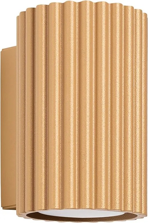 Lampa Ścienna Minimalistyczny Karbon, Aluminium - 1 Źródło - L.6.5 X H.10 Cm - Złoty