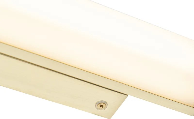 Lampa ścienna do łazienki mosiądz 32 cm z LED IP44 - Cascada