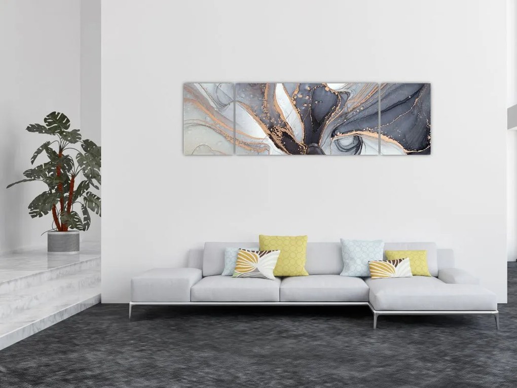 Obraz - Szary marmur (170x50 cm)