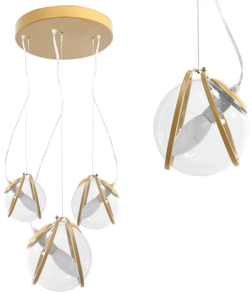 Lampa wisząca APP1091-3CP Złota