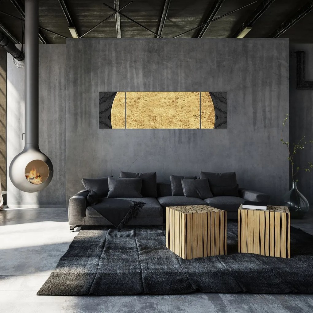 Obraz - Złota struktura N⁰2 (170x50 cm)