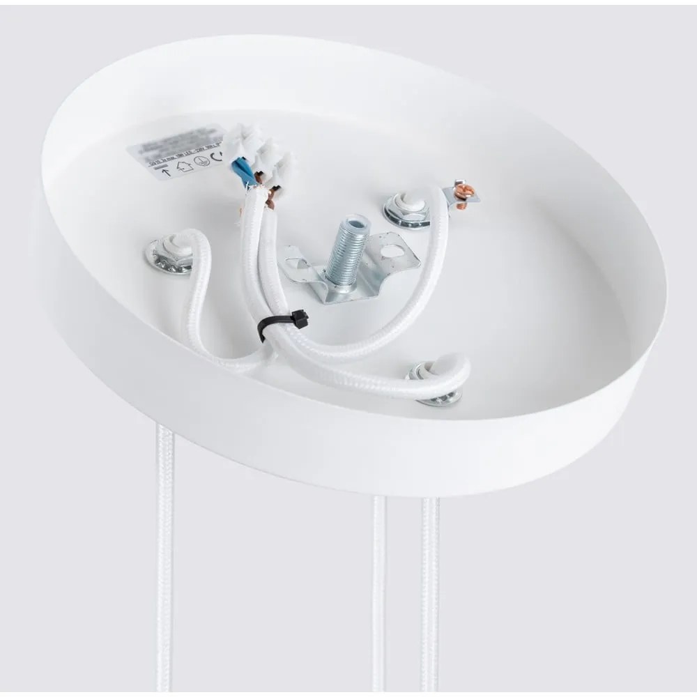 Biała lampa wisząca ø 19,5 cm Gleam – Sollux