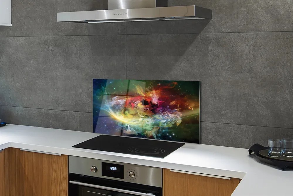 Panel Szklany Fluidyczna Abstrakcja Form