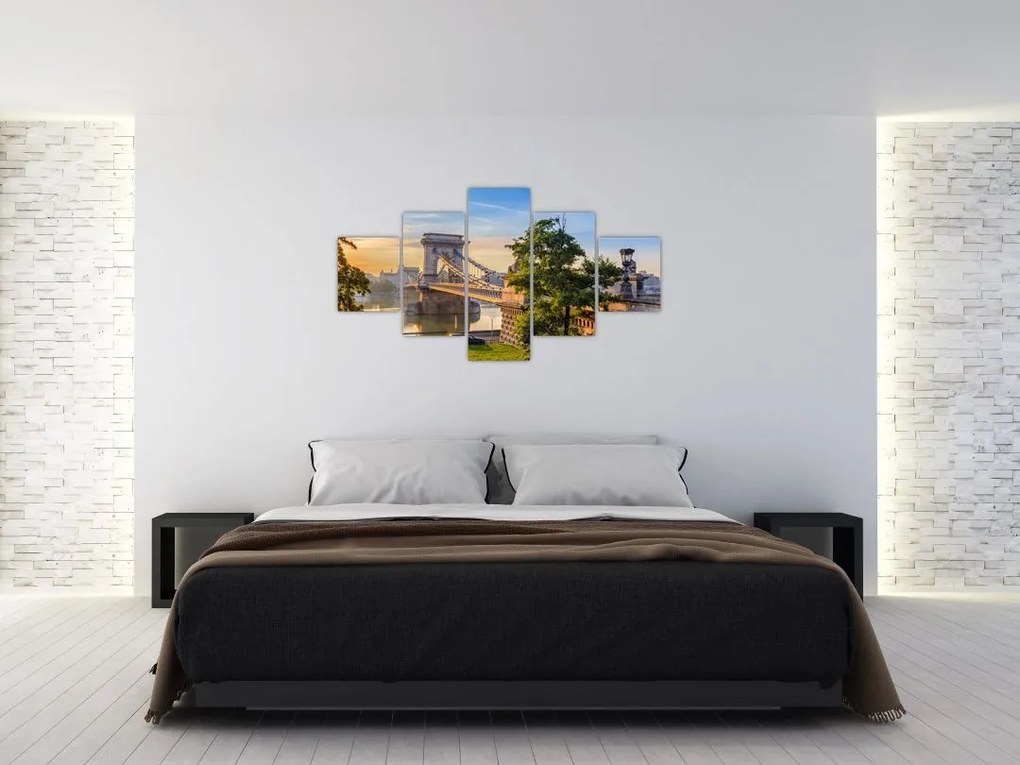 Obraz - Most nad rzeką, Budapeszt, Węgry (125x70 cm)