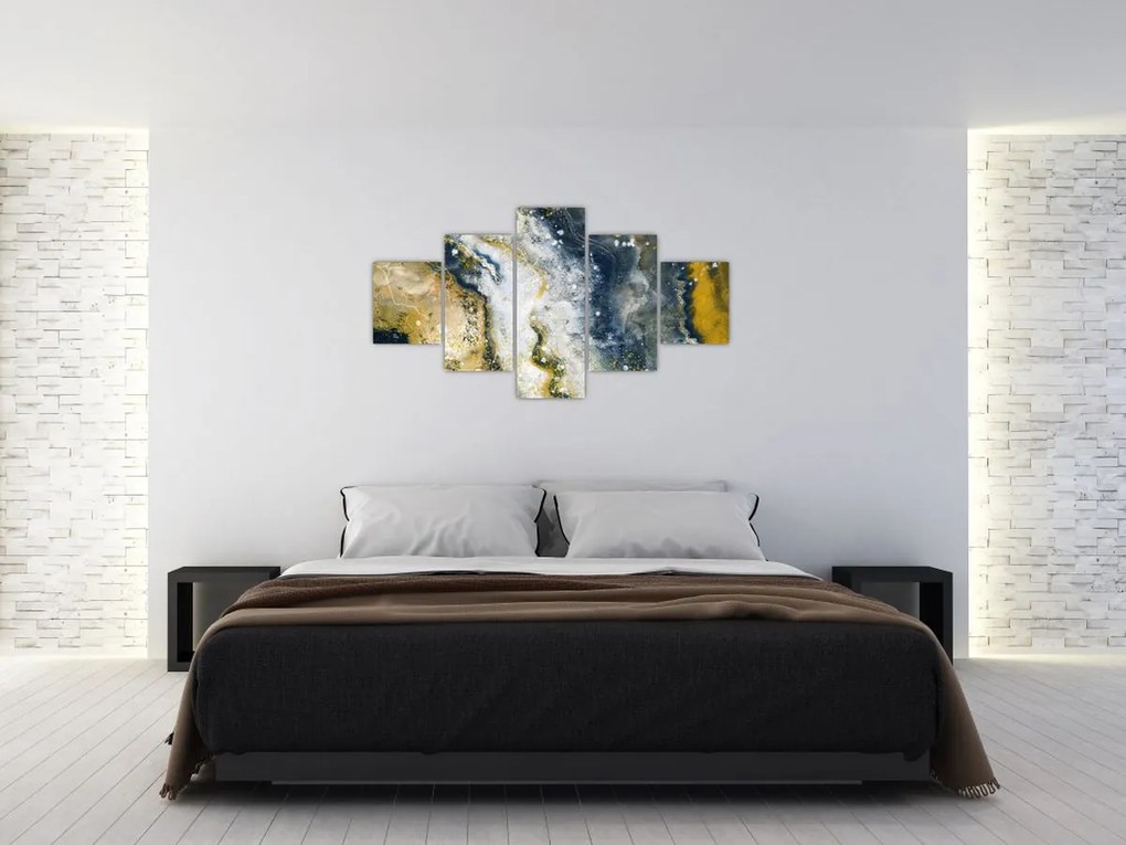 Obraz - Złota abstrakcja (125x70 cm)
