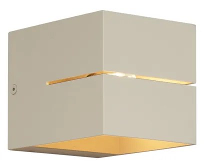 Nowoczesna lampa ścienna beżowa G9 kwadratowa - Transfer