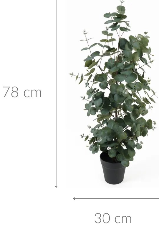 Sztuczny eukaliptus w doniczce EDEN, 78 cm