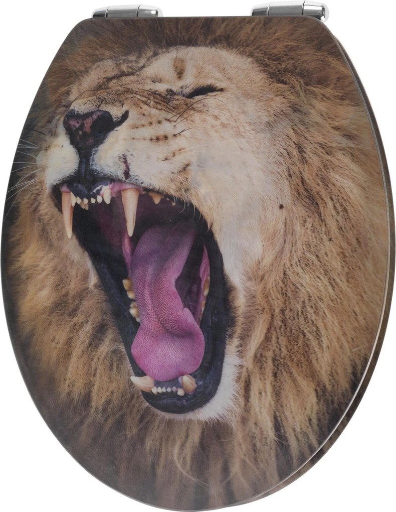Deska sedesowa z nadrukiem 3D LION z MDF, WENKO