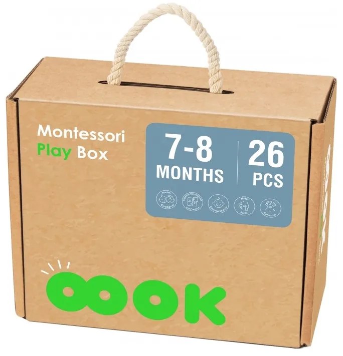 Tooky toy box pudełko xxl montessori edukacyjne 6w1 sensoryczne 7-8 mies