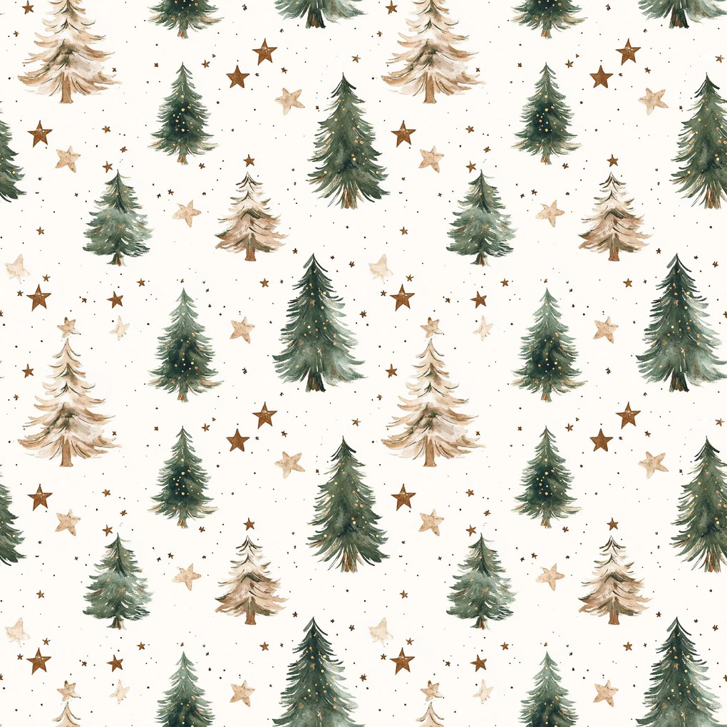 Bawełniana poszewka na poduszkę CHRISTMAS FOREST 50x70 cm, kolorowa