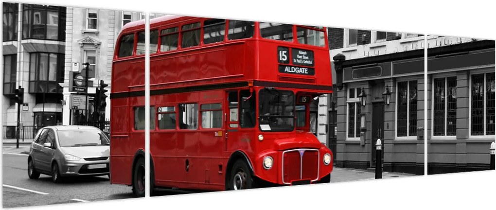Obraz - Londyn z autobusem (170x50 cm)